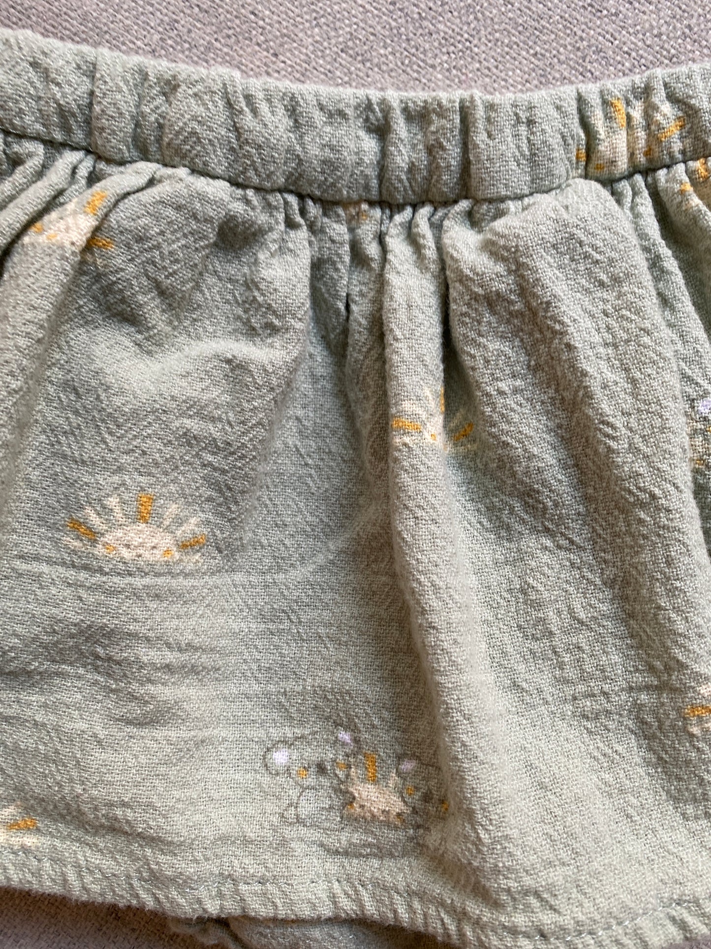 Mint coloured cotton skort 12-18m | Benetton