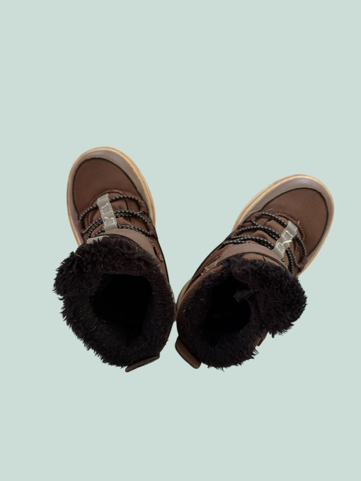 Brown faux fur lined boots 10US Little Kid | H&M