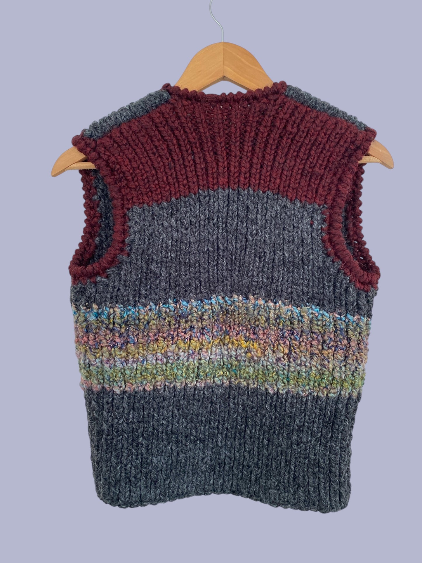 Handknit chunky vest women's small/medium