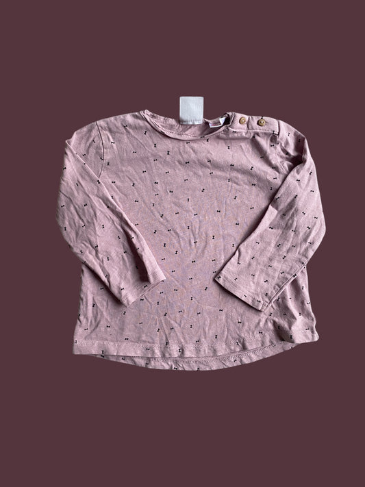 Cotton long sleeve top 18-24m | Zara