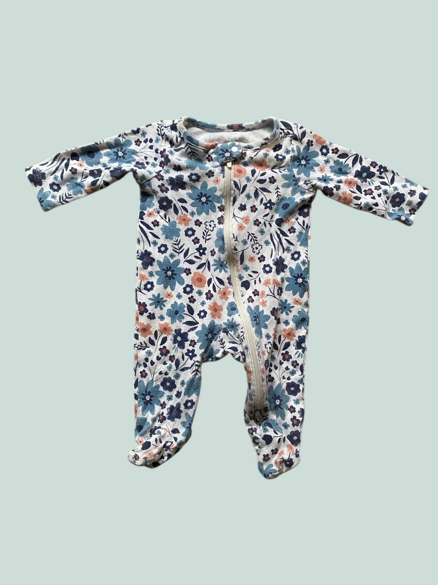 Flowers cotton two-way zip sleeper 3m | Carter's
