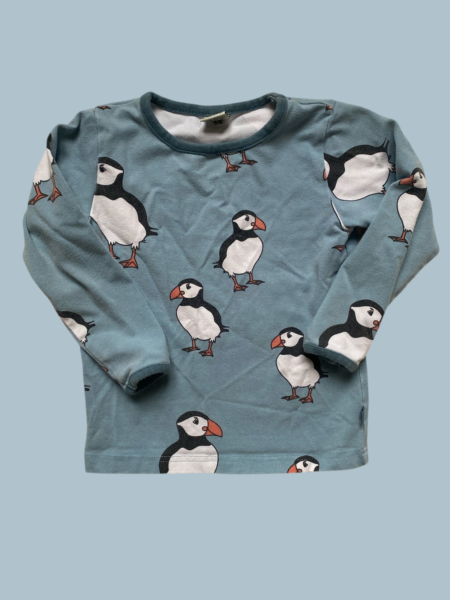 Organic cotton puffin long sleeve top 3-4Y | Smafolk