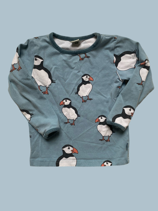 Organic cotton puffin long sleeve top 3-4Y | Smafolk
