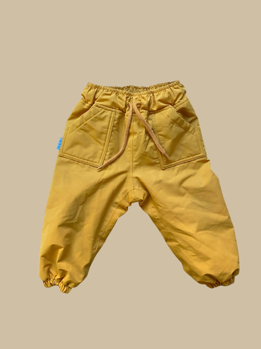 Mustard fleece lined rain pants 1Y | Jan & Jul