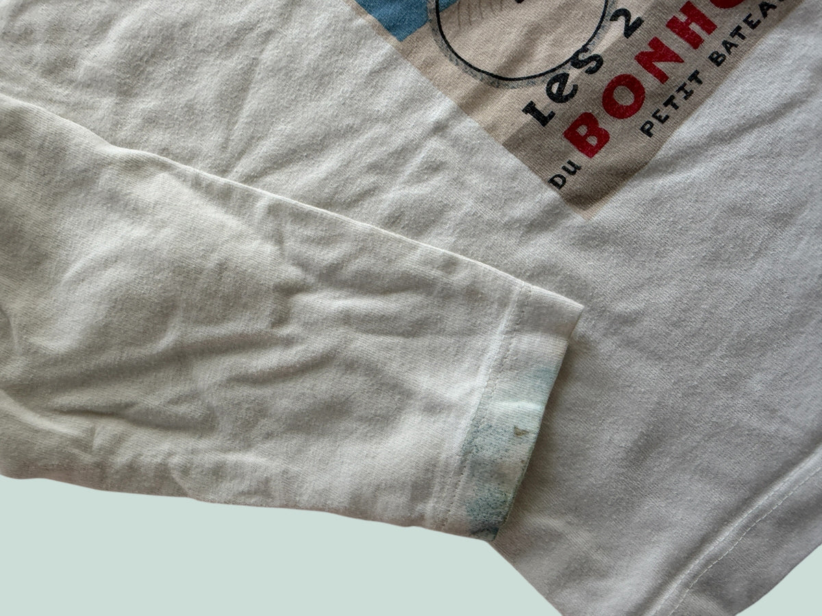 Cat on bike cotton long sleeve top 4Y | Petit Bateau