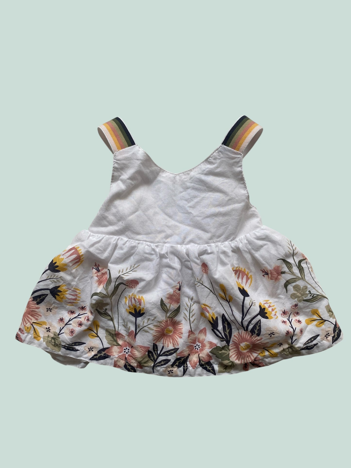 Flower cotton blend dress 0-3m | Cynthia Rowley