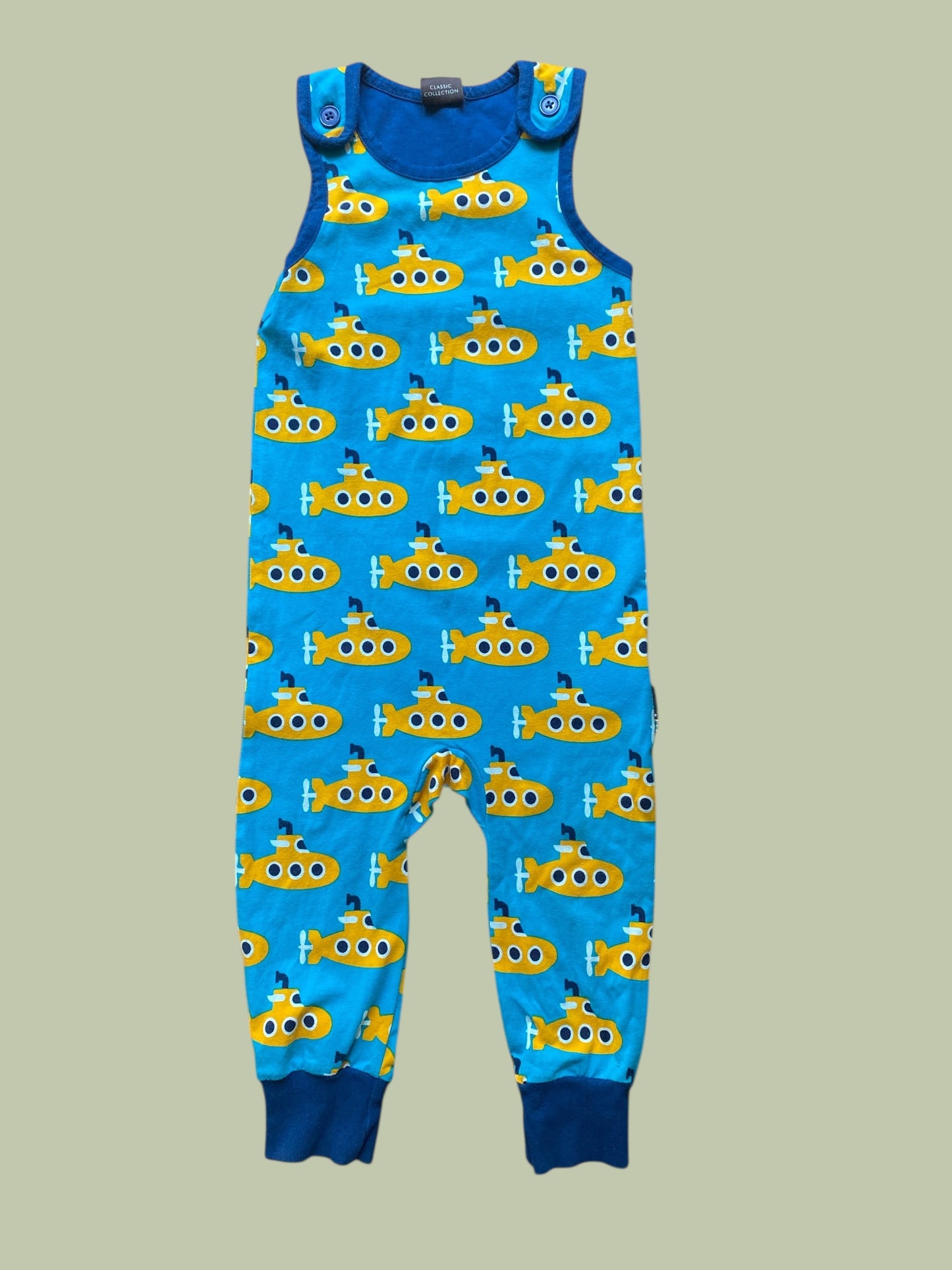 Organic cotton submarine overalls 2-4Y | Maxomorra