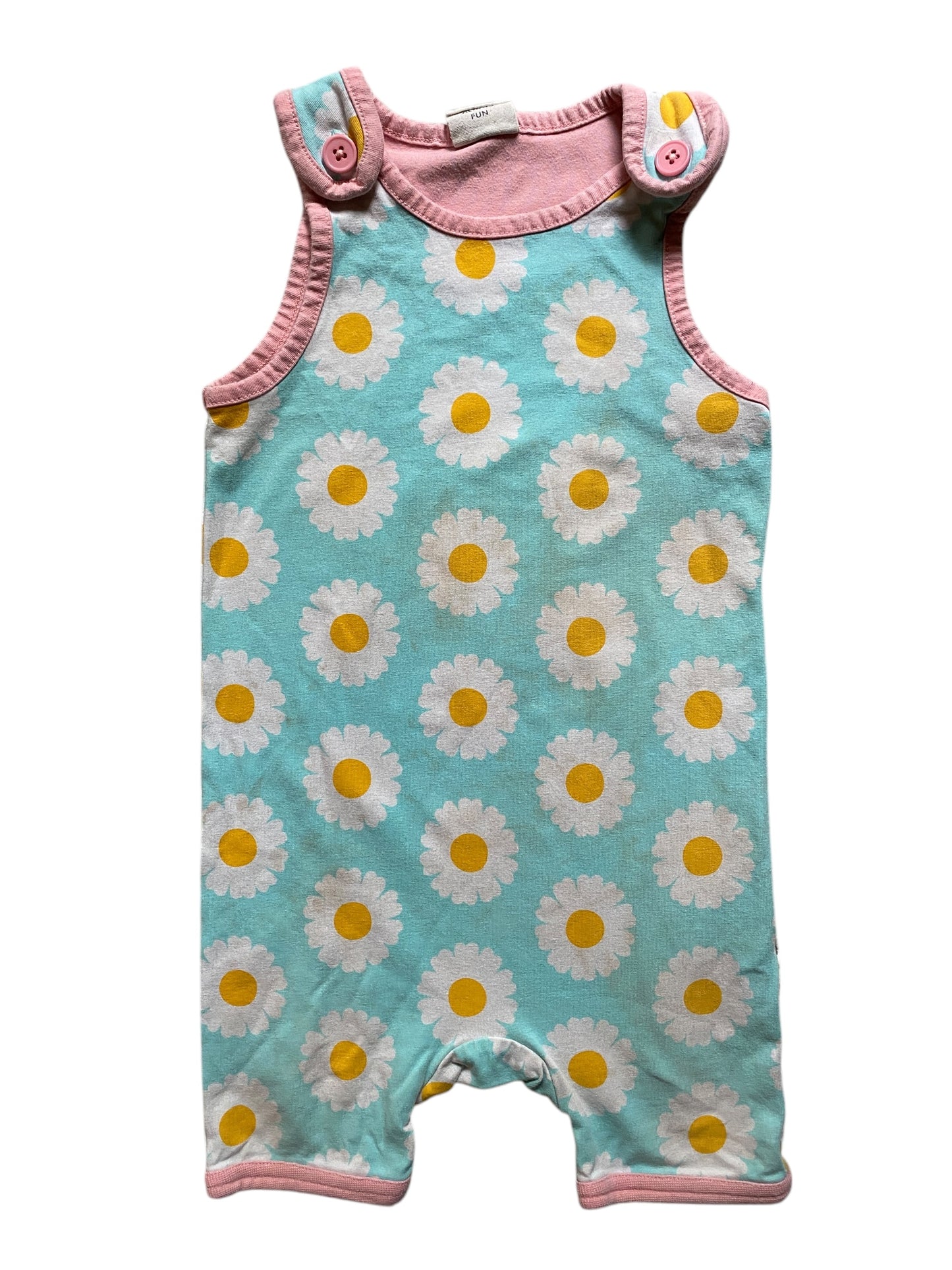 Organic cotton shorty romper 9-12m | Maxomorra