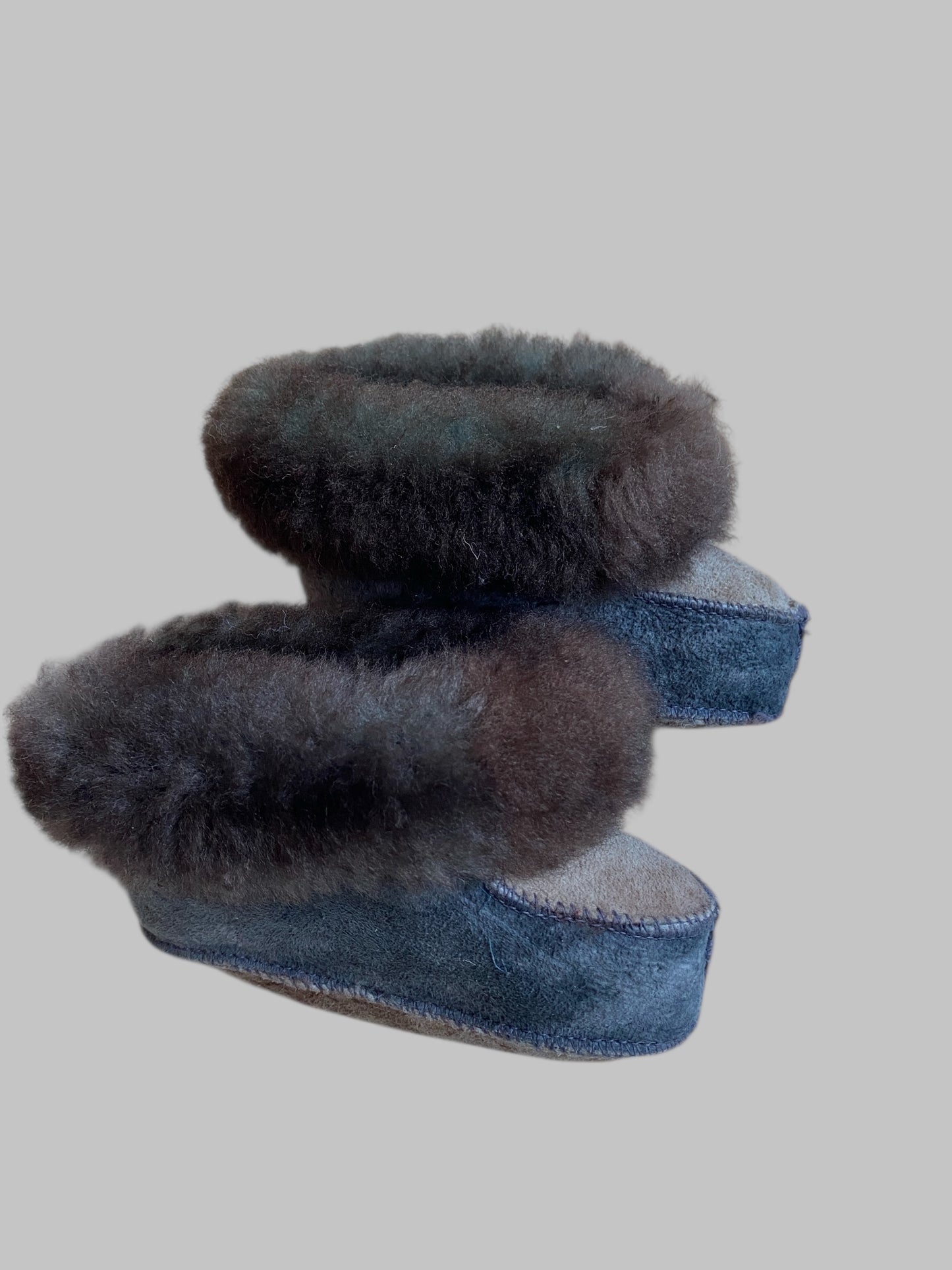 Wool lined leather booties ~6-12m