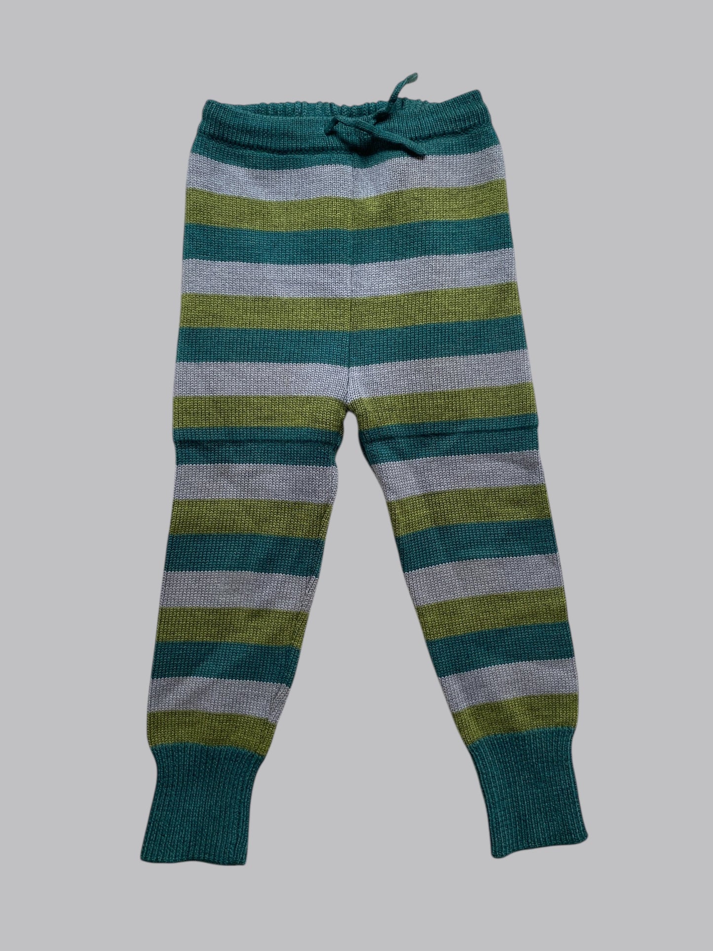 Merino wool striped trackers 18-24m (fit large) | Sloomb