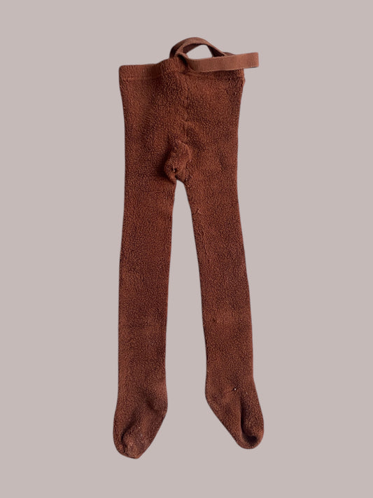 Brown footed Terry tights 2-3Y (86) | Silly Silas