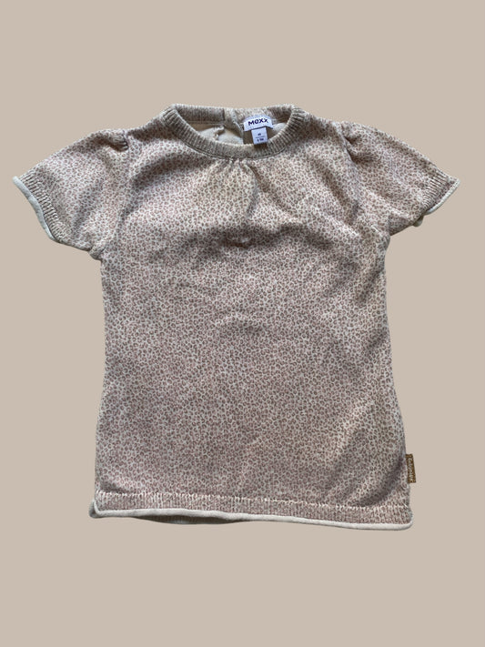 Cotton knit animal print short sleeve dress/top 6-9 | Mexx