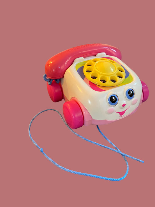 Pull along pink telephone toy | Fisher Price