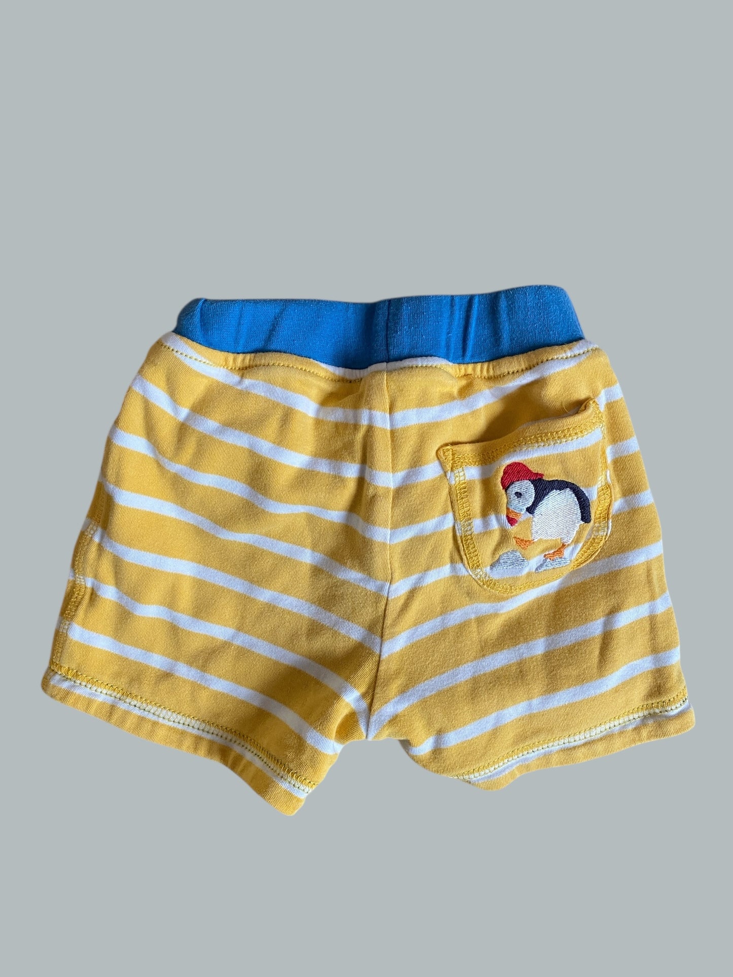 Organic cotton puffin reversible shorts 6-12m (generous) | Frugi