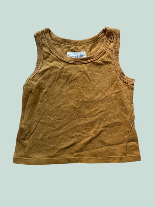 Organic cotton yellow tank 12-18m | Mini Mioche