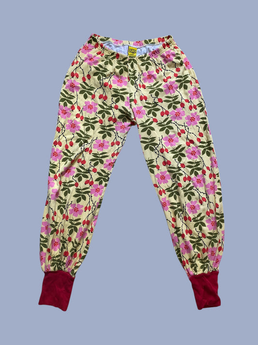 Organic cotton ballon pants flowers 12-14Y/ adult small(158) | Duns Sweden