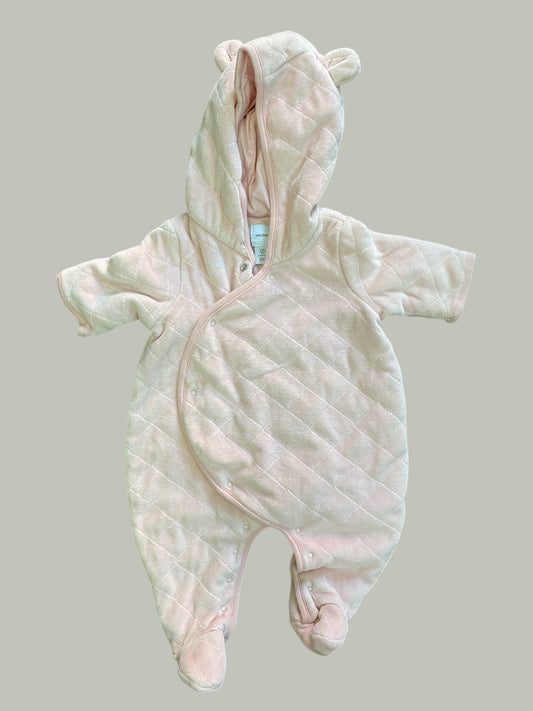 Light pink cotton lined bunting suit 0-3m | Gap