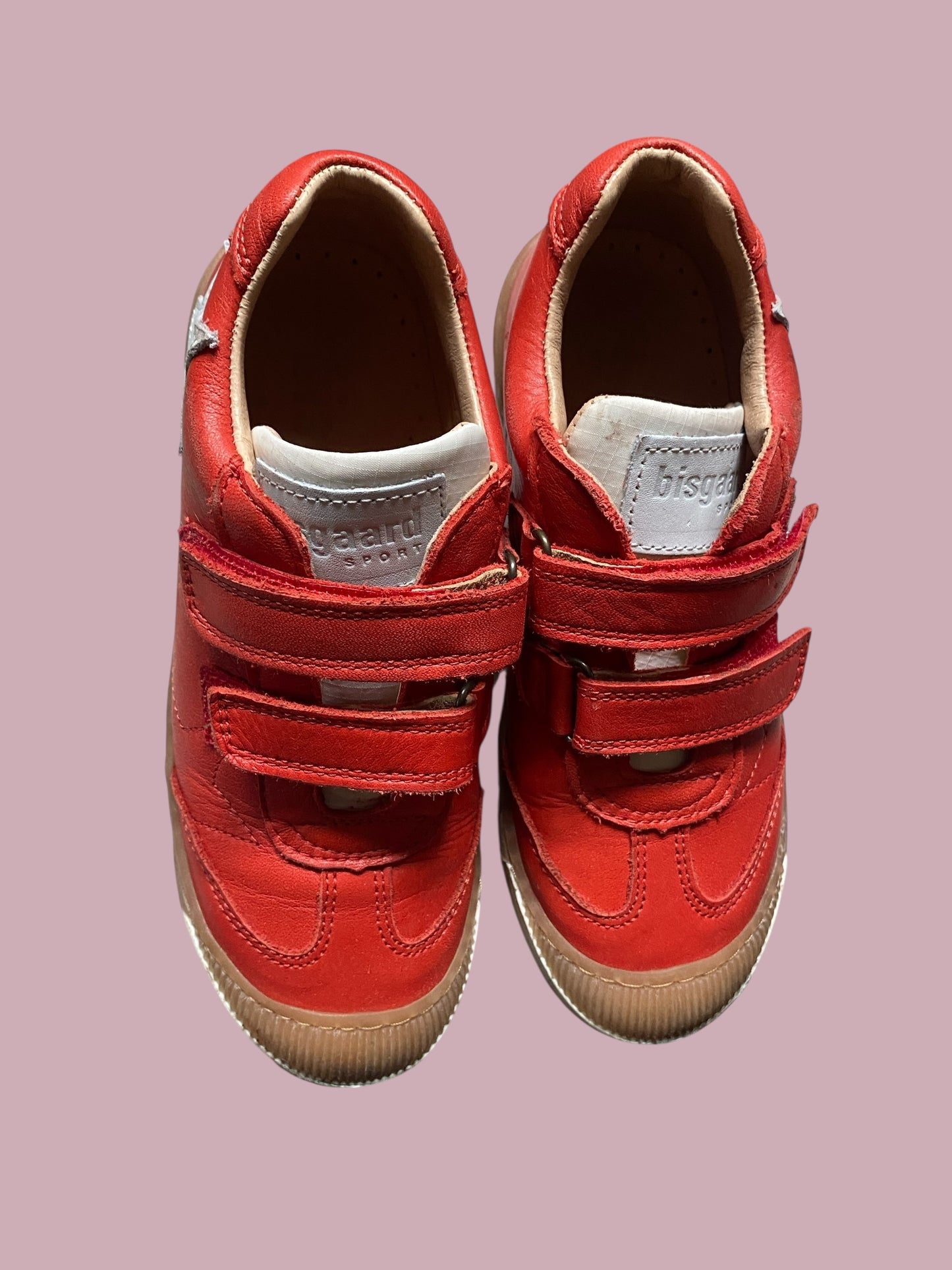 Red leather ‘Jenna’ low top sneaker 1 US Big Kids | Bisgaard