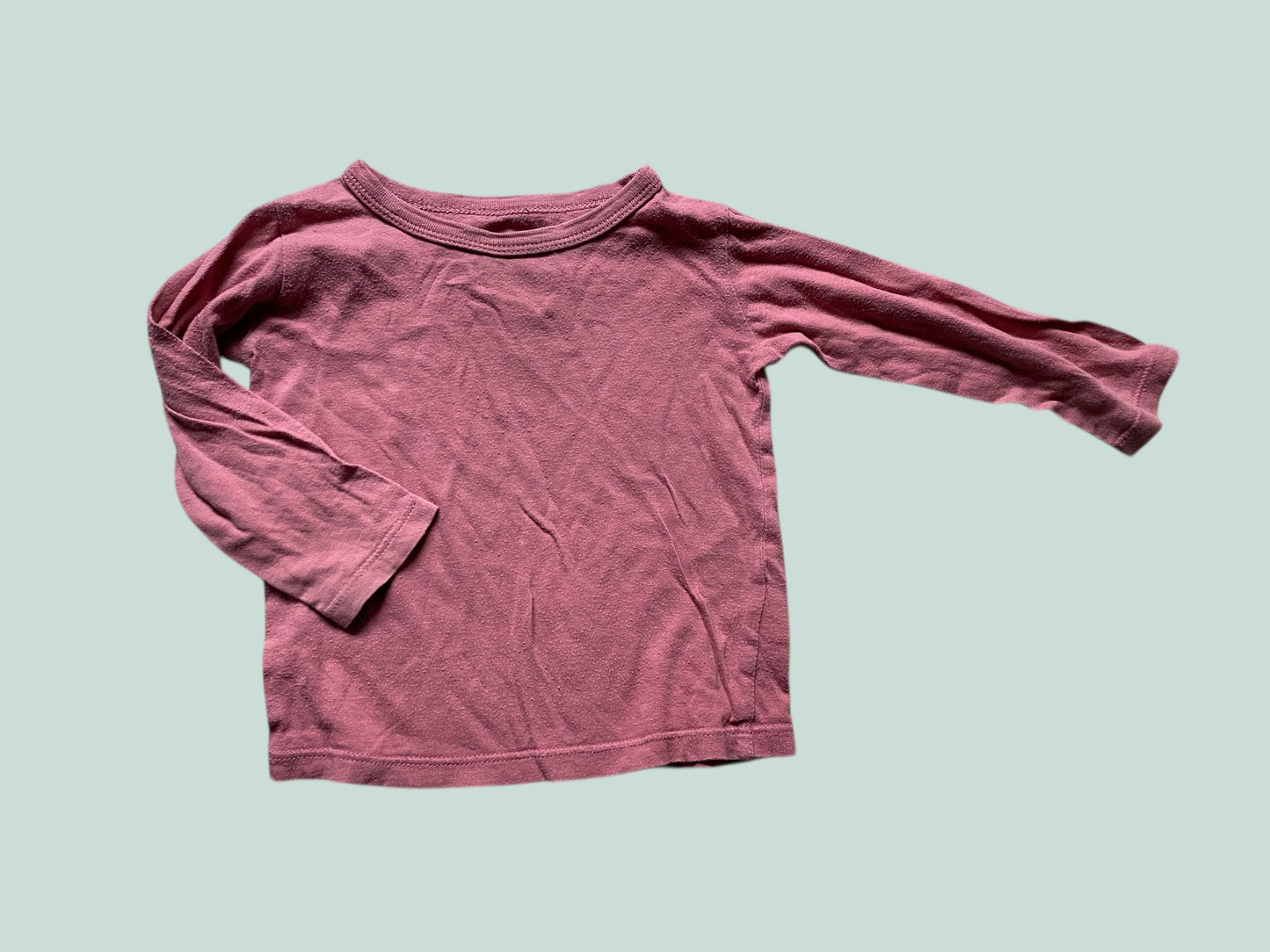 Pink organic cotton long sleeve top 12-18m | Mini Mioche
