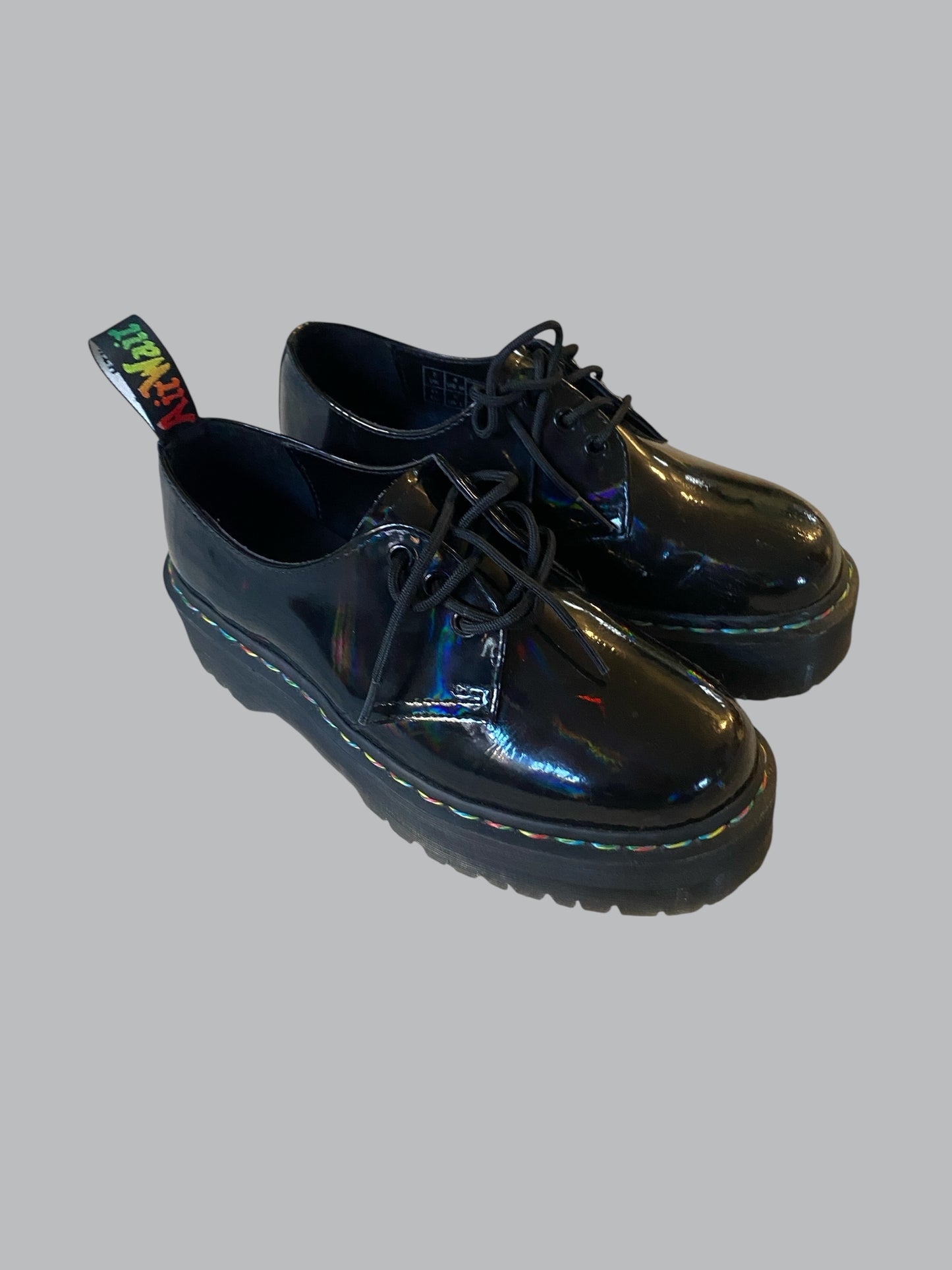 Rainbow Patent Platform Shoes (1461 ) Women's 9 US/Men's 8 US | Dr Marten's