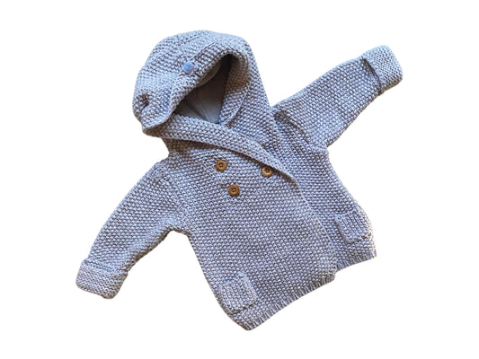 Cotton knit hoodie 6-18m | Beba Bean