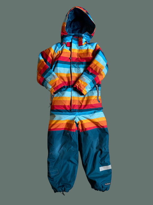 Striped winter snowsuit size 6-7 (122) | Villervalla