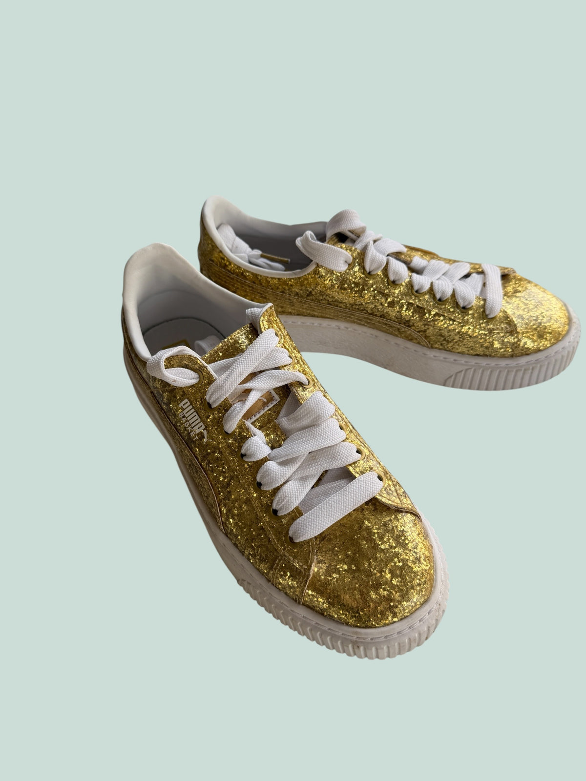 Gold sneakers 8US women's (38.5EU) | Puma