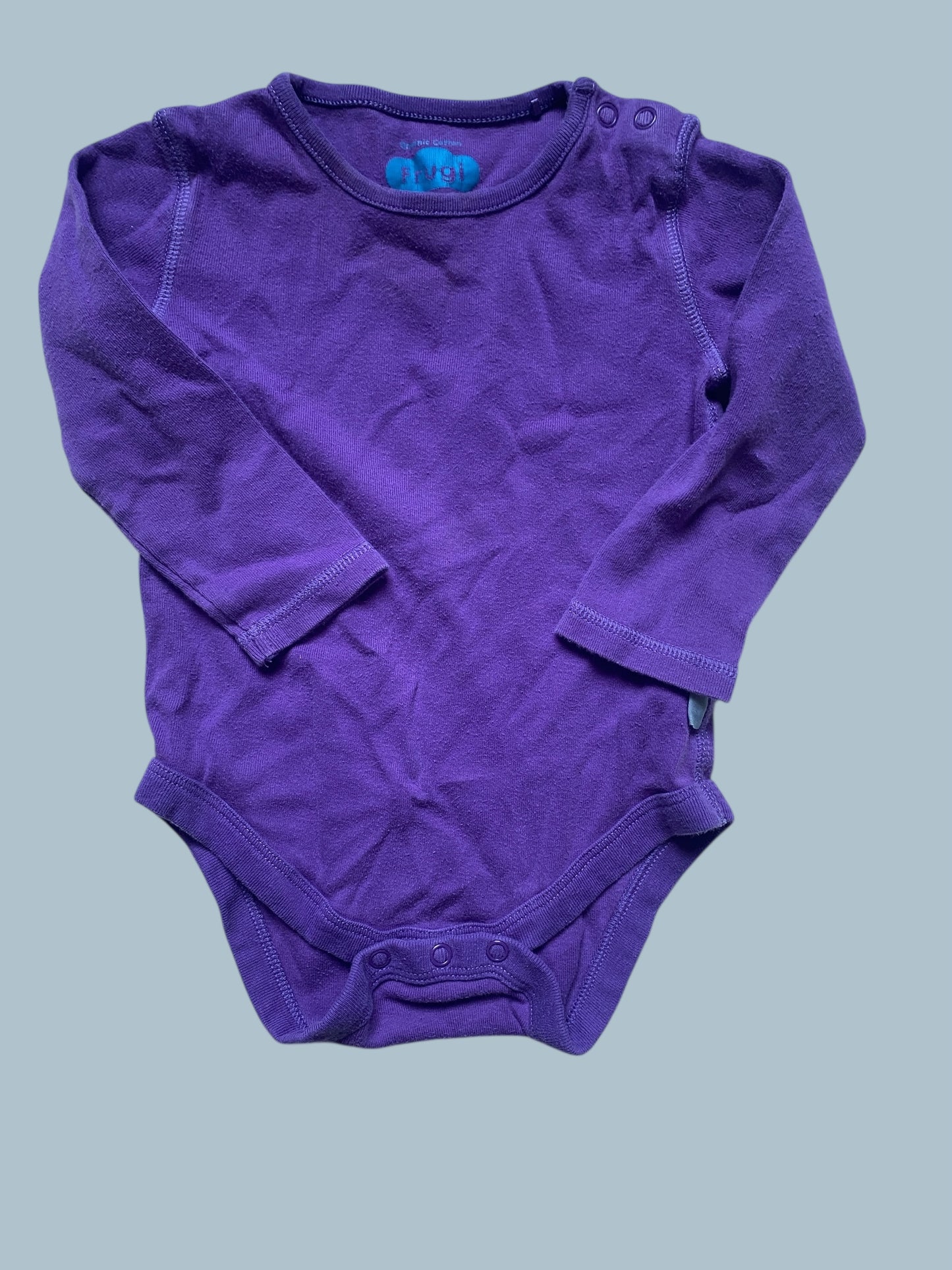 Organic cotton long sleeve onesie 6-12m | Frugi