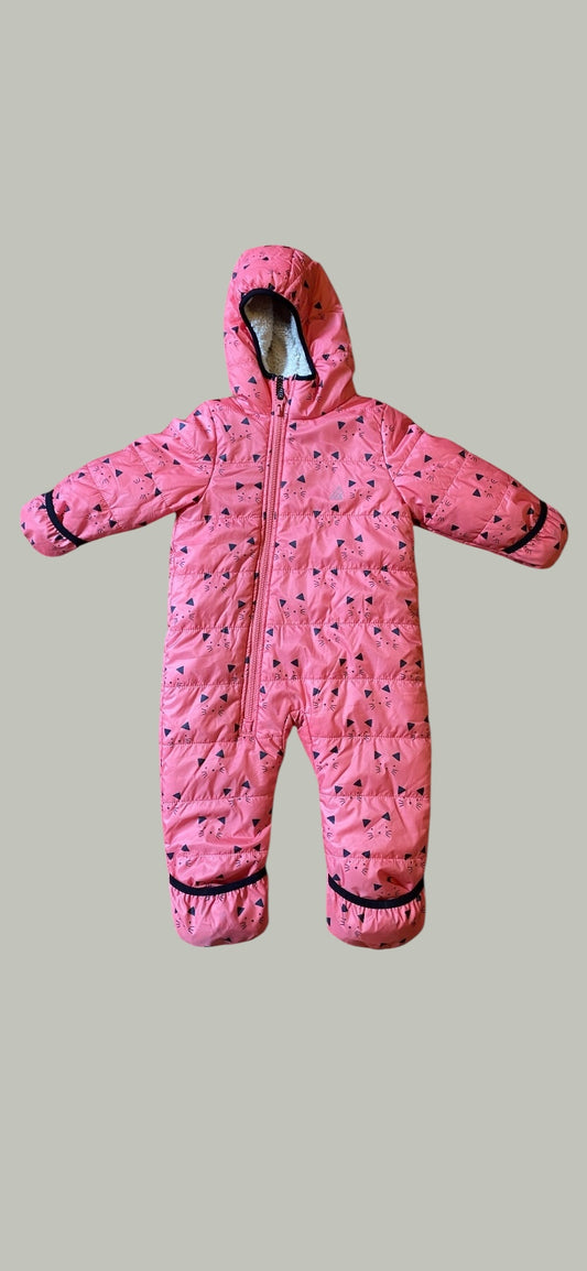 Pink cat face snowsuit 12-18m | Ripzone