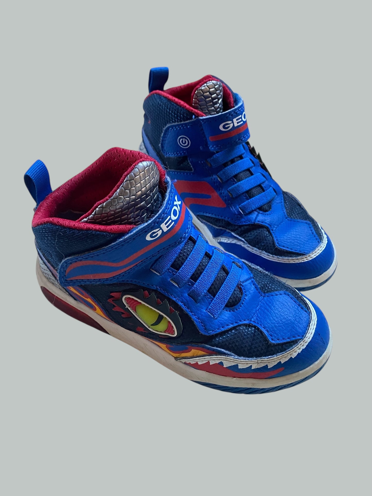 High top flame print sneaker 13US Little Kid | Geox