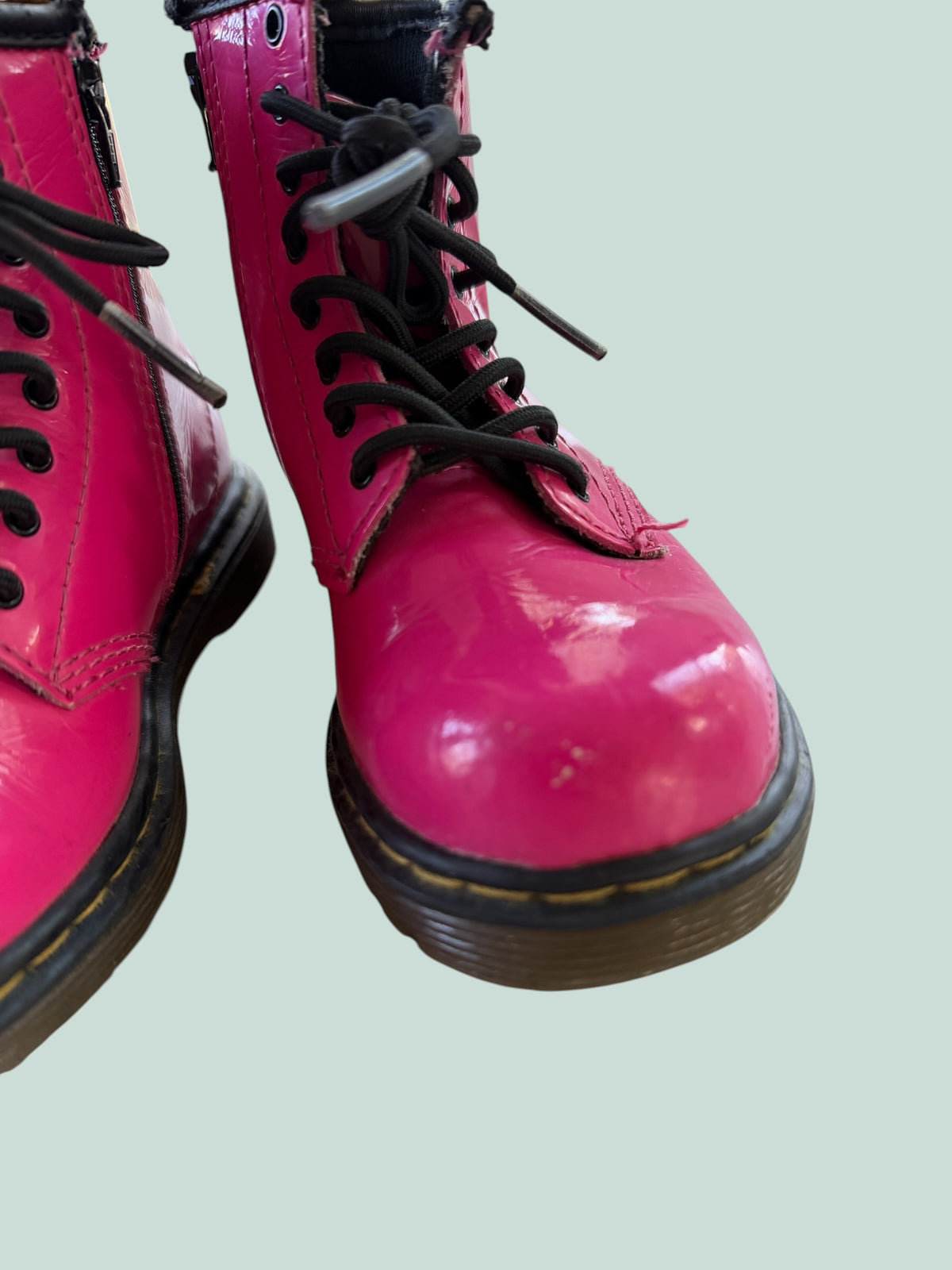 Hot pink boots with zipper 10US | Dr Martens