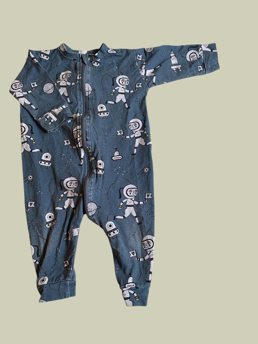 Organic cotton zipper sleeper 4-9m | Raspberry Republic
