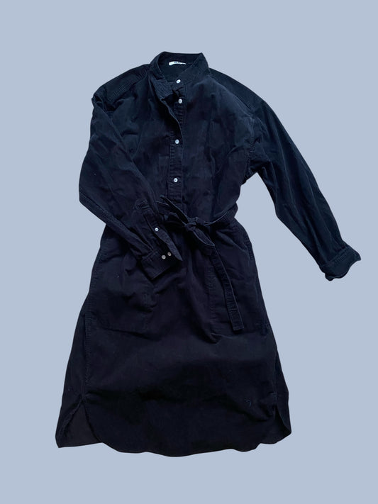 Black corduroy dress women’s medium | Uniqlo