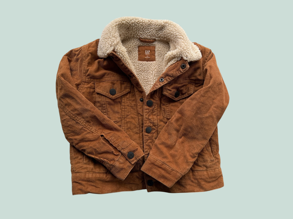Teddy fleece lined corduroy jacket 6-7Y (small) | Gap