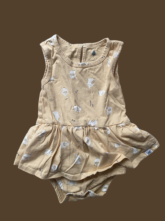 Cotton animal onesie 12-18m | Rise Little Earthling