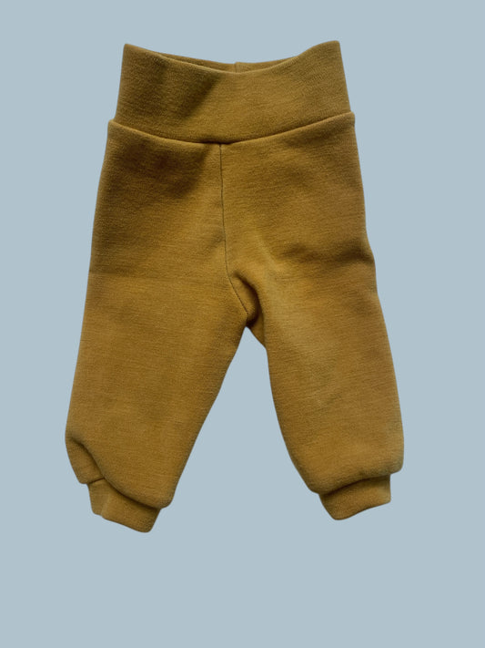 Mustard yellow wool pants size 6-12m (XS) | HumBird