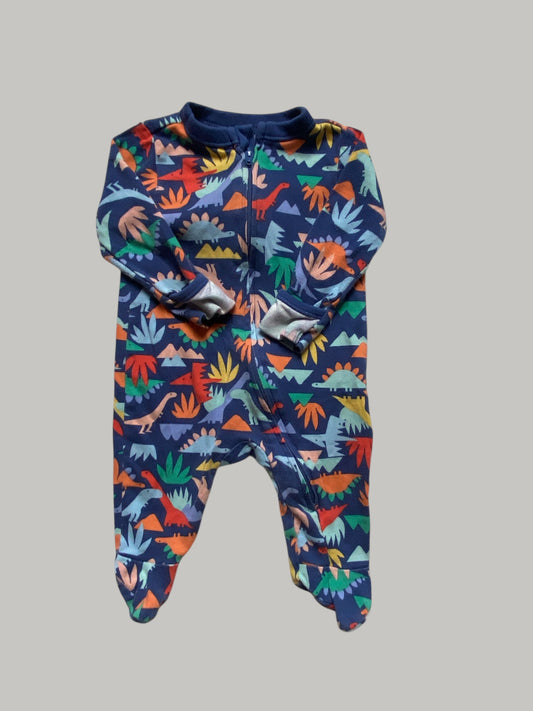 Cotton dino footed zip sleeper 0-3m | Old Navy