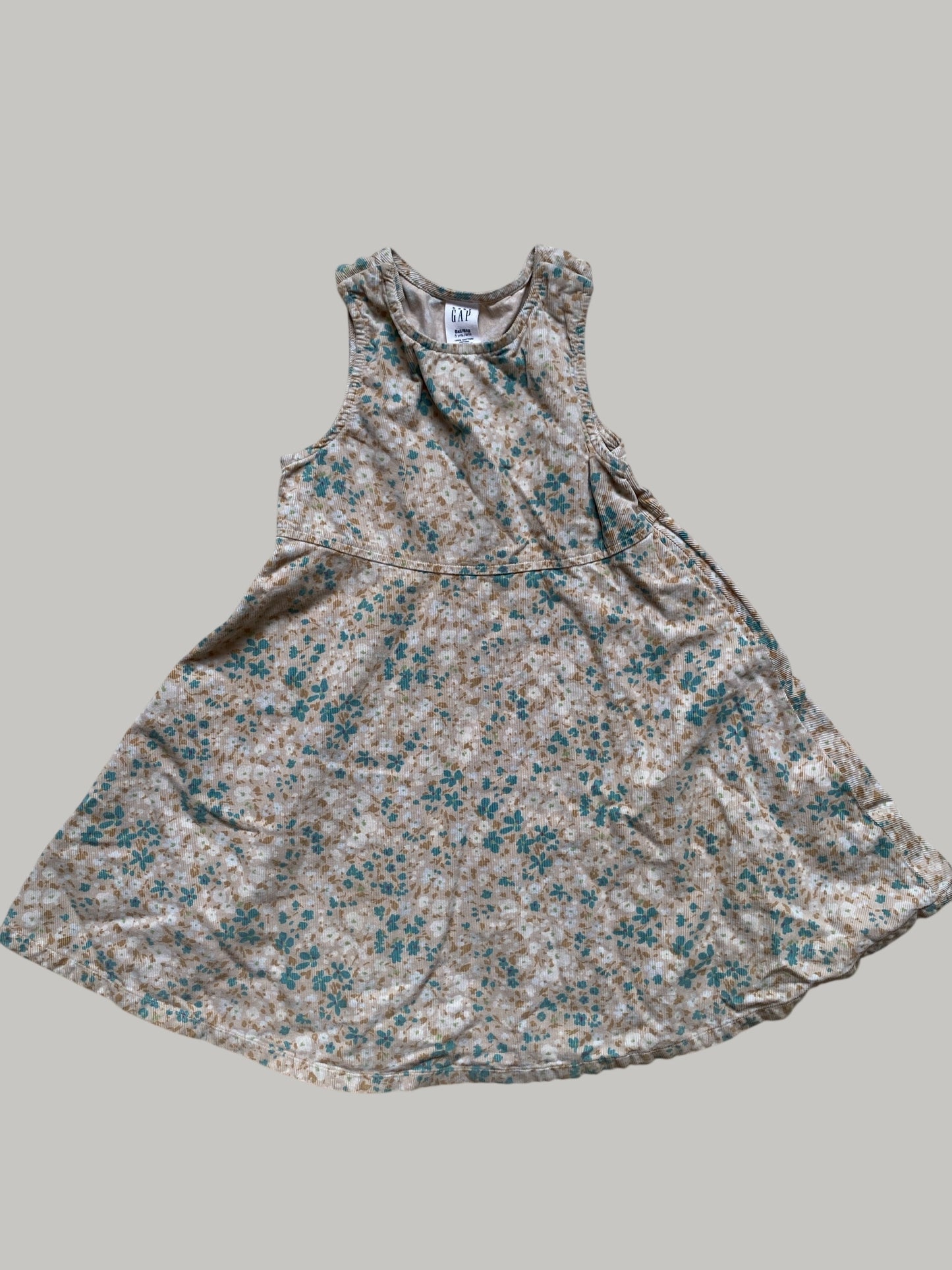 Corduroy flower cotton dress 5Y | Gap