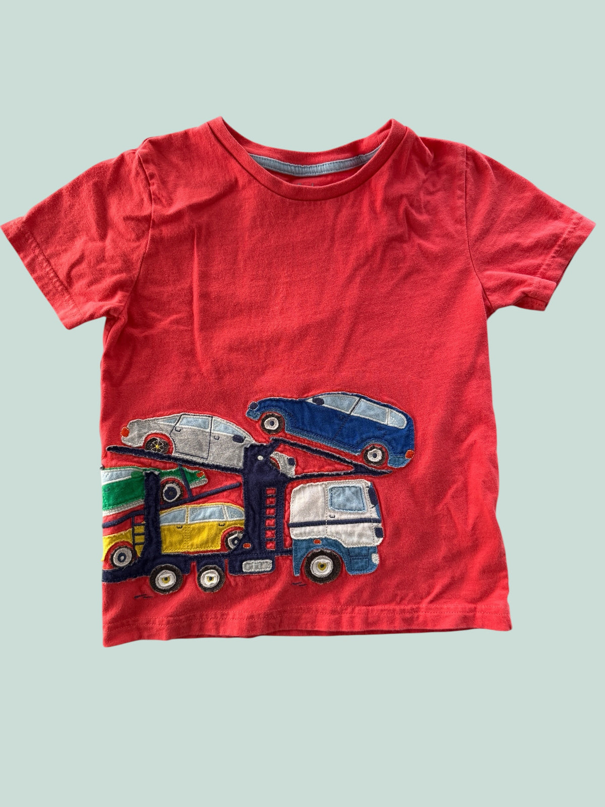 Cotton car t-shirt with applique 4-5Y | Mini Boden