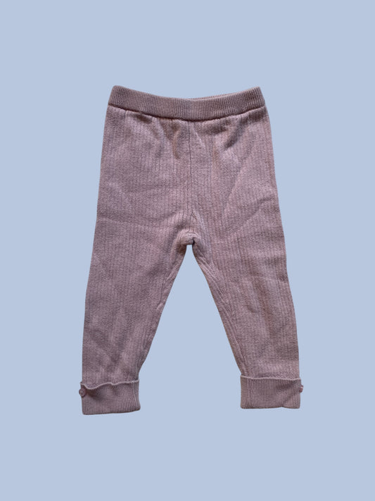 Rose ribbed leggings 9-12m | Zara