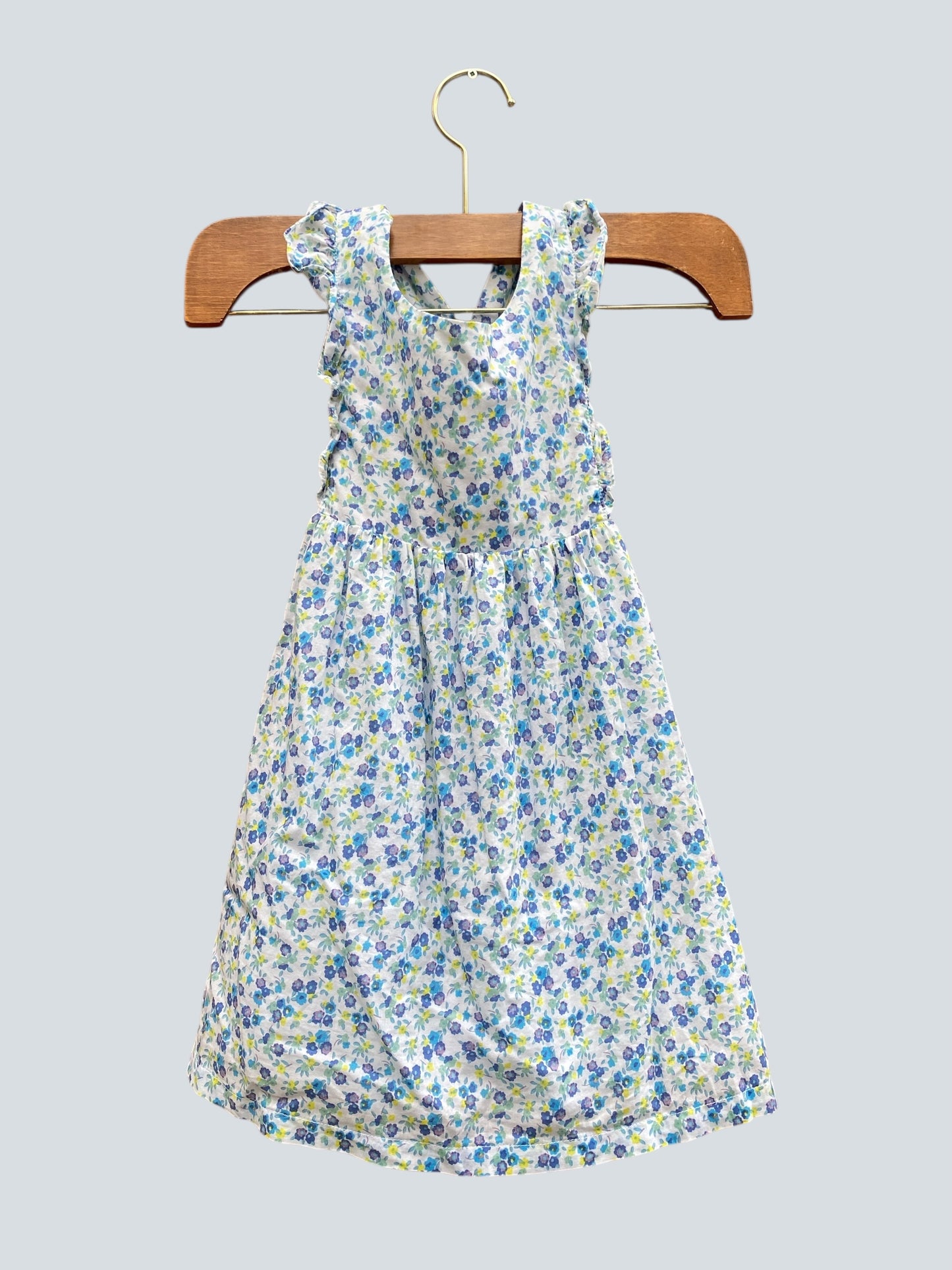 Bow back flower printed cotton dress 2-3Y | Mini Boden