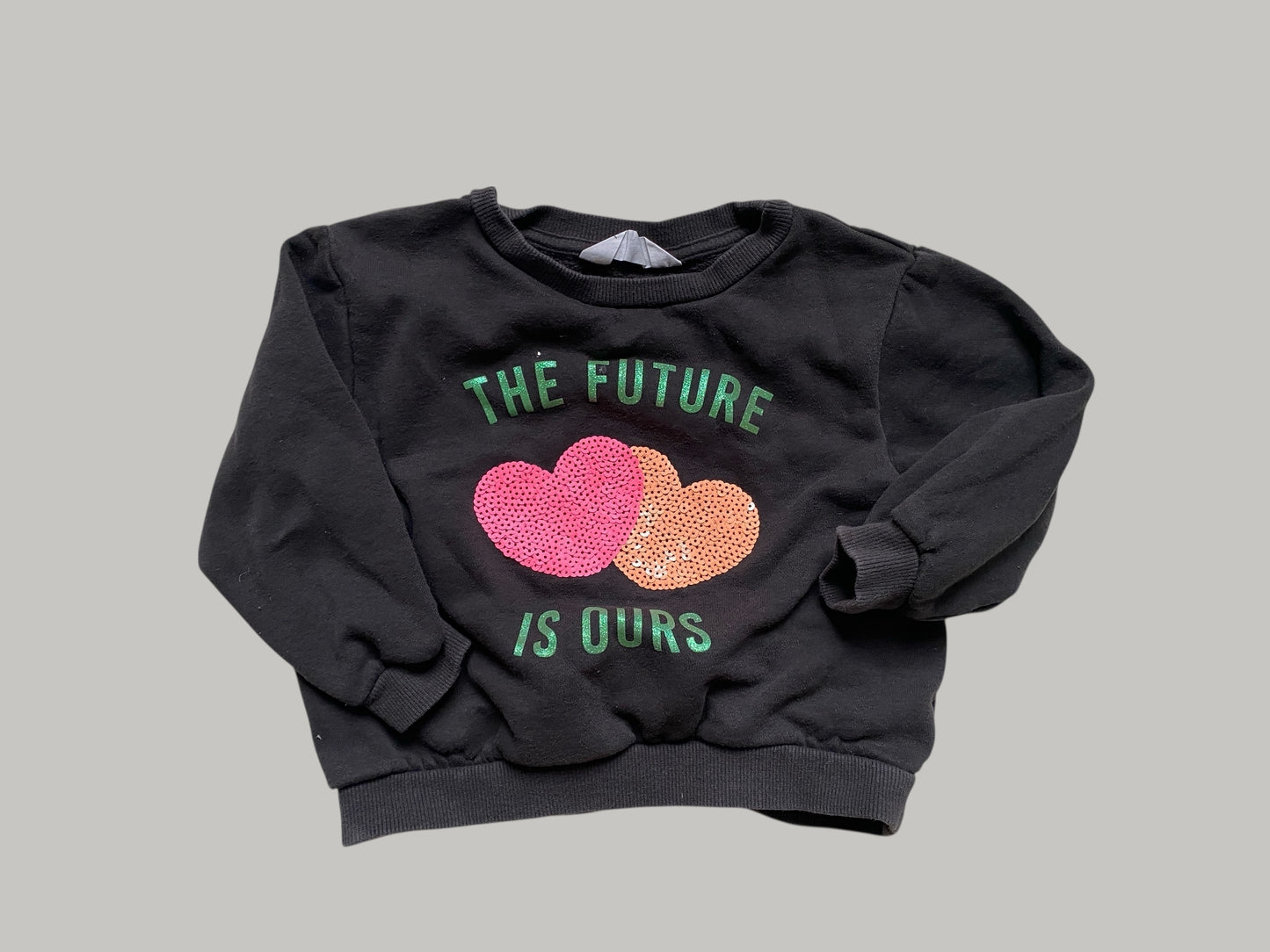 Cotton blend heart "The Future is Ours" sweatshirt 3Y | H&M