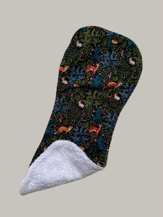 Animal cotton and terry burp cloth