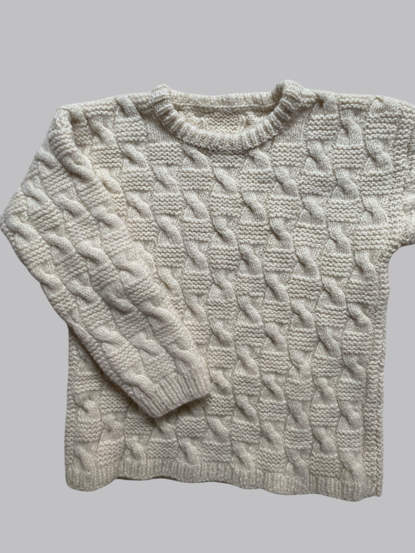 Thick Aran sweater adult xs/s or teen (see measurements)