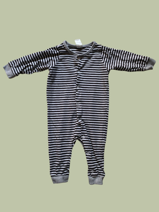 Striped cotton snap sleeper 4-6m | H&M