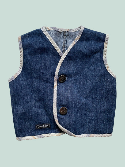 Upcycled denim vest 2-3Y