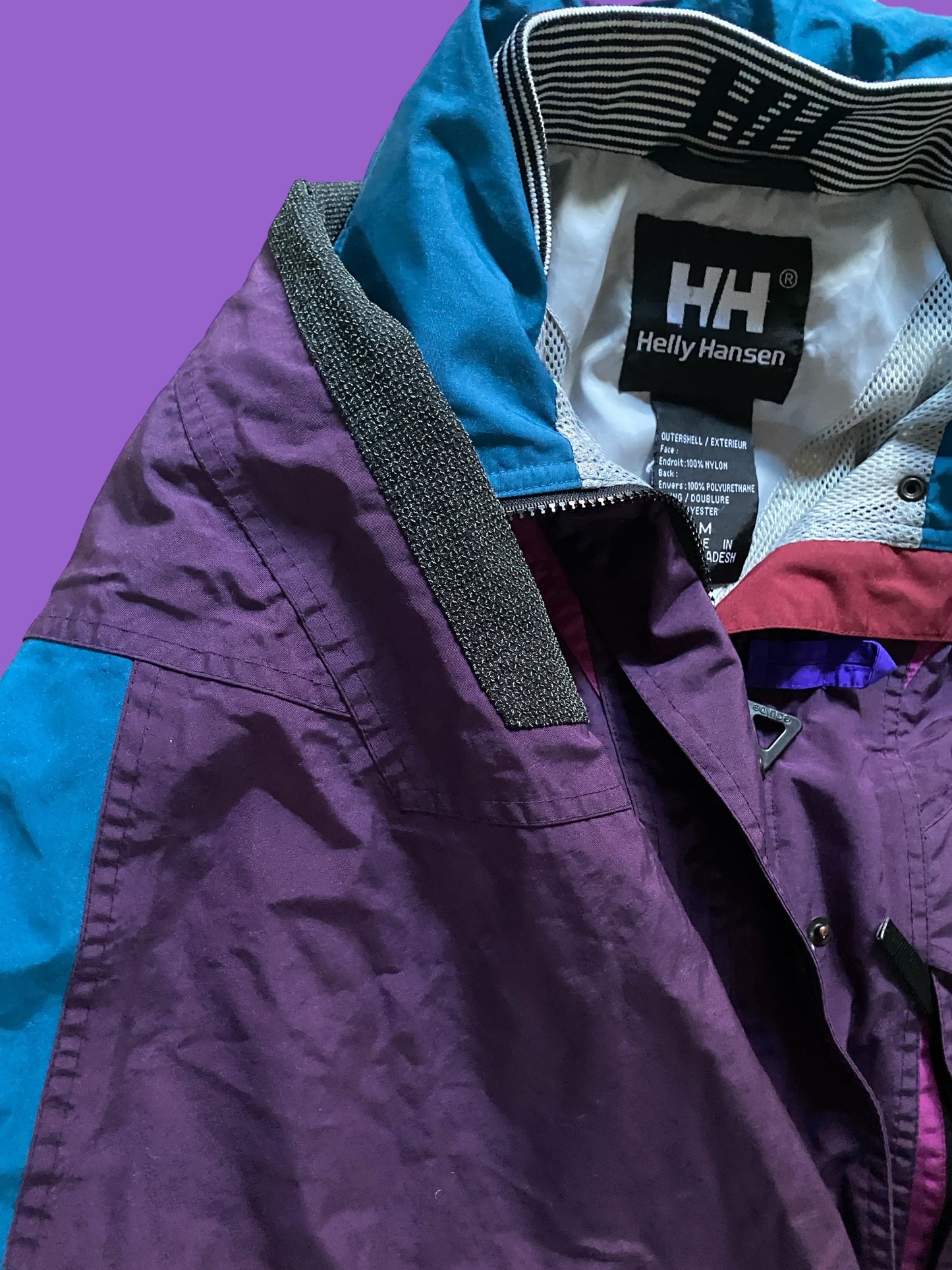 Vintage 80s Helly Hansen Purple Jacket size adult medium/large