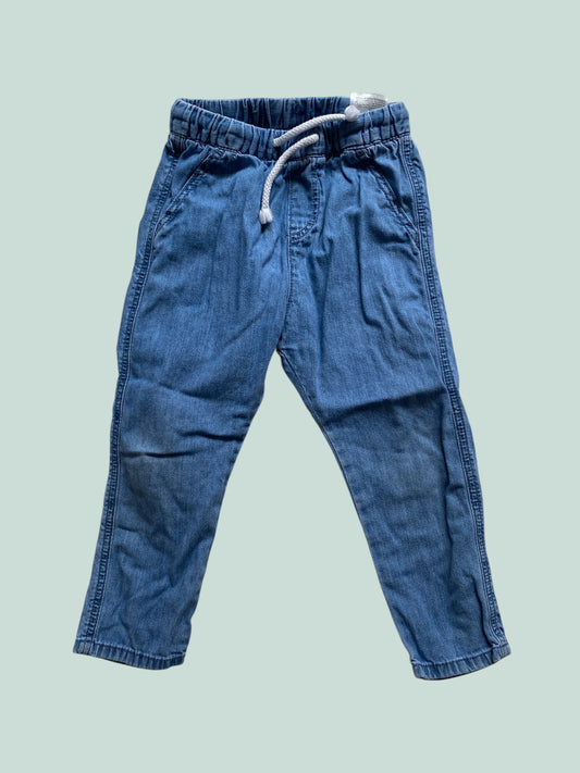 Cotton denim lightweight joggers 2-3Y | H&M