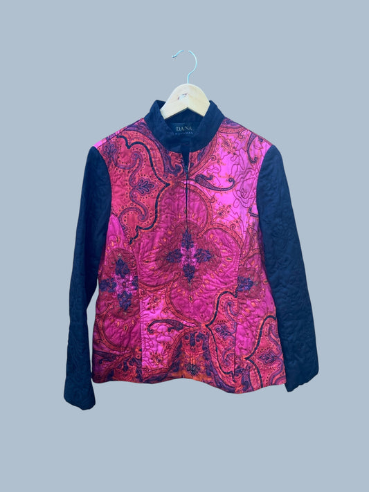 Silk lined quilted blazer jacket women’s 10 US adult | Dana Buchman