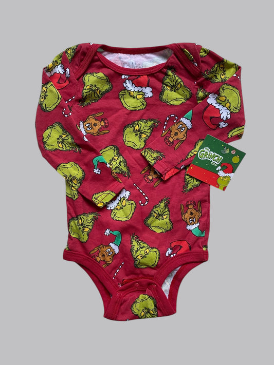Cotton blend Grinch onesie 6-12m